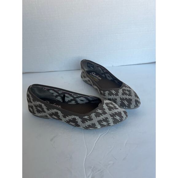 Skechers Cleo 2.0 Be Amazed Brown/Gray Ballet
Flat Memory Foam Ballerina Shoe 7 - Picture 2 of 9